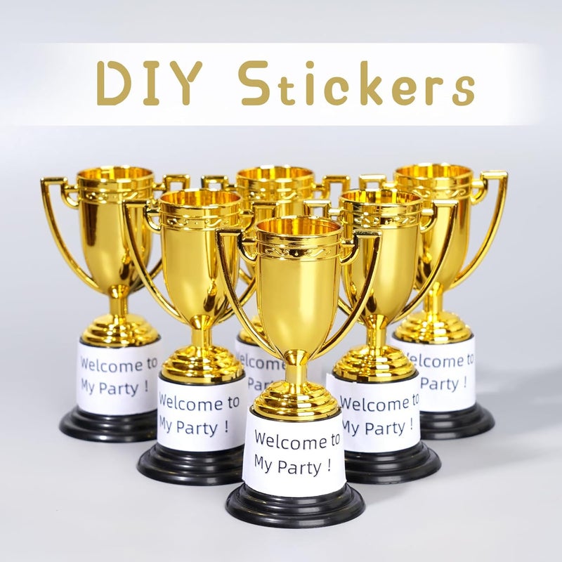 ZZYFGH Mini Trophies, 4 Inch Mini Gold Award Trophy Cup, Plastic Gold Award Trophy Cups, Golden Award Trophy Cups Set for Sports, Party Favors, Tournaments, Competitions - Image 5